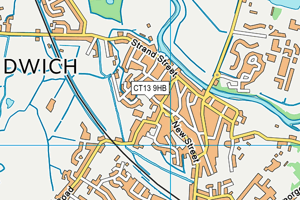 CT13 9HB map - OS VectorMap District (Ordnance Survey)