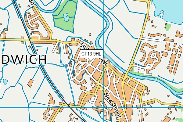 CT13 9HL map - OS VectorMap District (Ordnance Survey)