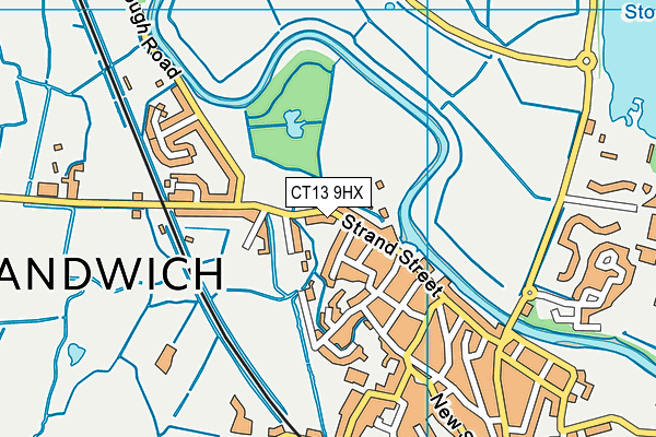 CT13 9HX map - OS VectorMap District (Ordnance Survey)