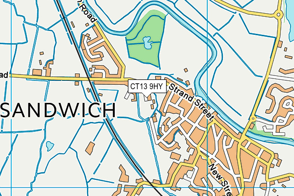 CT13 9HY map - OS VectorMap District (Ordnance Survey)