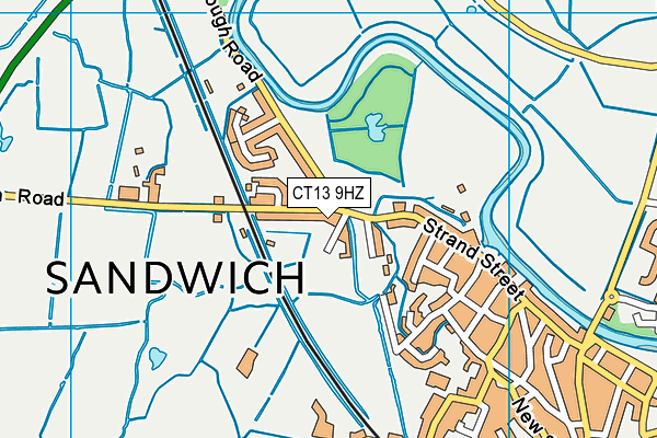CT13 9HZ map - OS VectorMap District (Ordnance Survey)
