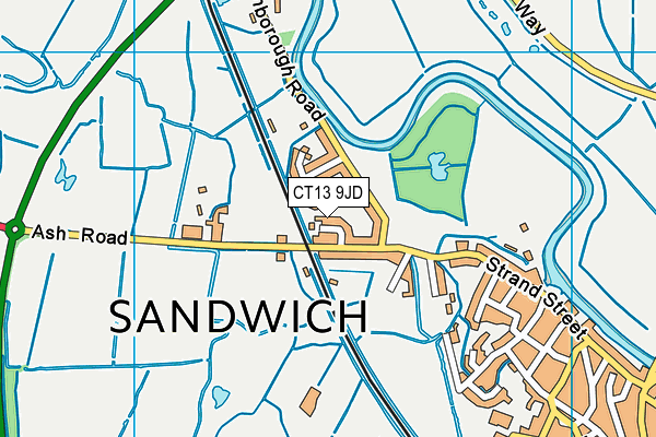CT13 9JD map - OS VectorMap District (Ordnance Survey)