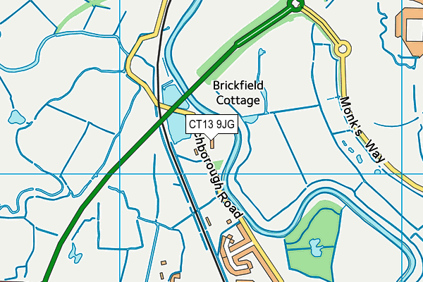 CT13 9JG map - OS VectorMap District (Ordnance Survey)