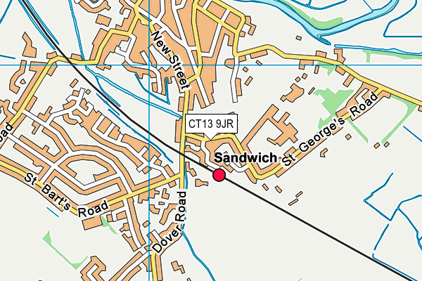 CT13 9JR map - OS VectorMap District (Ordnance Survey)