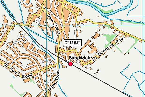 CT13 9JT map - OS VectorMap District (Ordnance Survey)