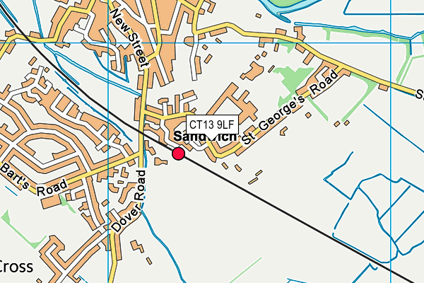 CT13 9LF map - OS VectorMap District (Ordnance Survey)