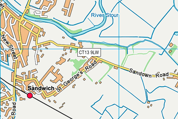 CT13 9LW map - OS VectorMap District (Ordnance Survey)