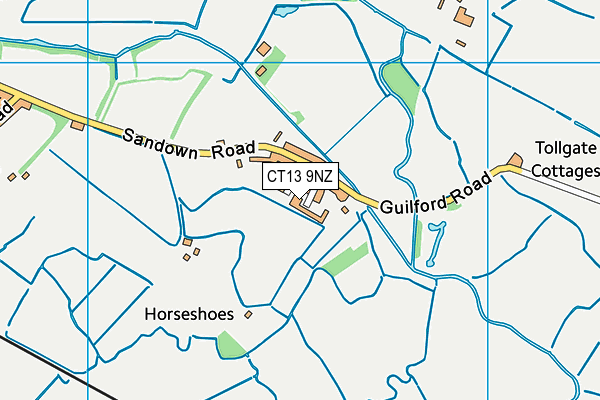 CT13 9NZ map - OS VectorMap District (Ordnance Survey)