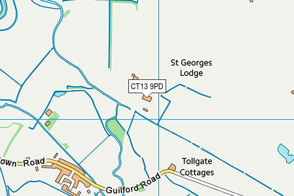 CT13 9PD map - OS VectorMap District (Ordnance Survey)