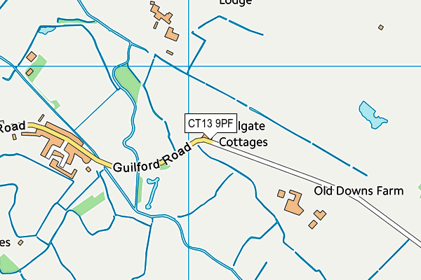 CT13 9PF map - OS VectorMap District (Ordnance Survey)