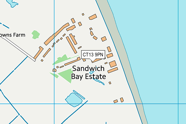 CT13 9PN map - OS VectorMap District (Ordnance Survey)