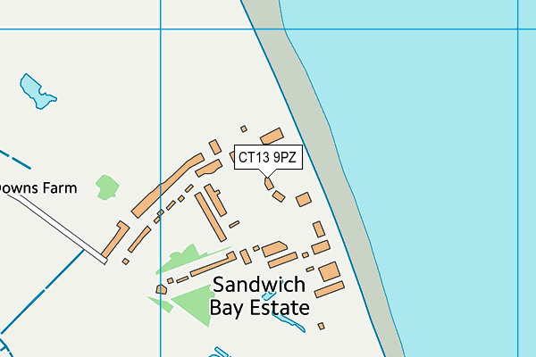 CT13 9PZ map - OS VectorMap District (Ordnance Survey)