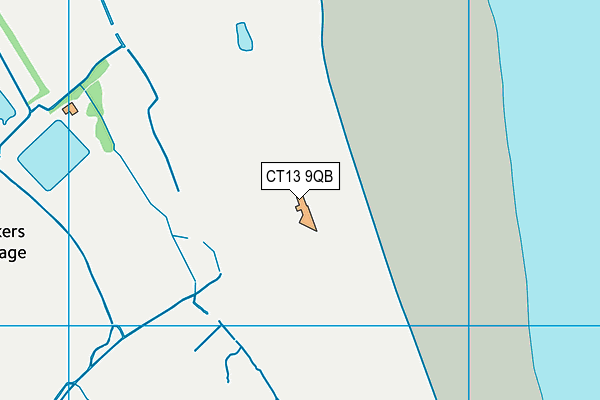 Princes Golf Club map (CT13 9QB) - OS VectorMap District (Ordnance Survey)