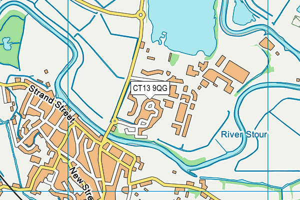 CT13 9QG map - OS VectorMap District (Ordnance Survey)