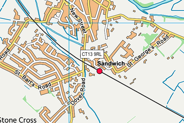 CT13 9RL map - OS VectorMap District (Ordnance Survey)