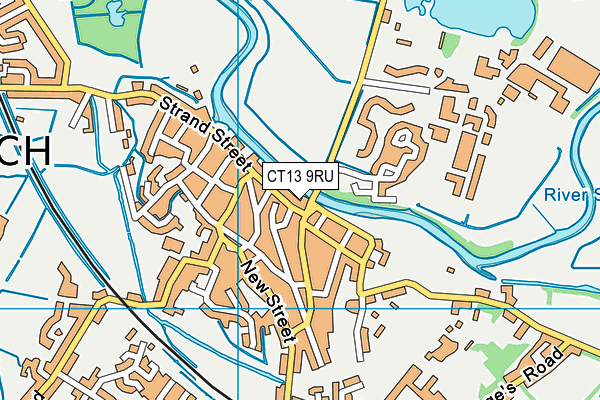 CT13 9RU map - OS VectorMap District (Ordnance Survey)
