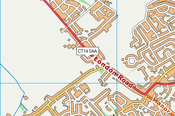 CT14 0AA map - OS VectorMap District (Ordnance Survey)