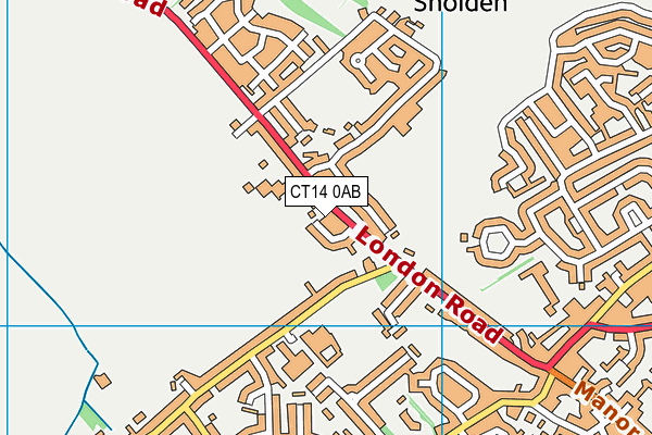 CT14 0AB map - OS VectorMap District (Ordnance Survey)