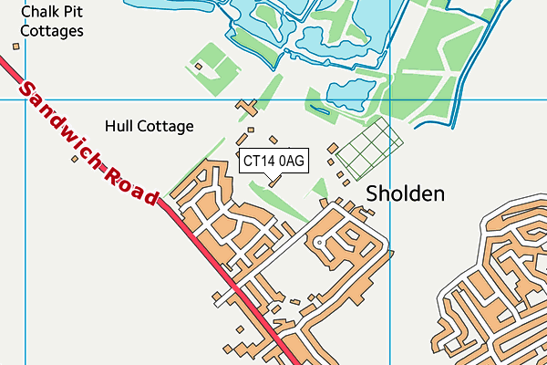 CT14 0AG map - OS VectorMap District (Ordnance Survey)