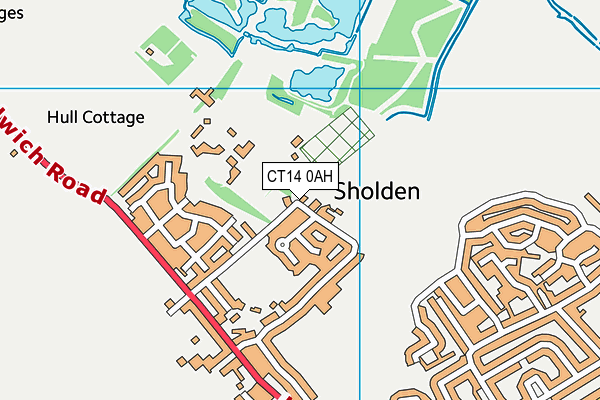 CT14 0AH map - OS VectorMap District (Ordnance Survey)