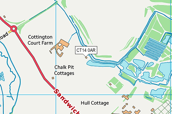 CT14 0AR map - OS VectorMap District (Ordnance Survey)