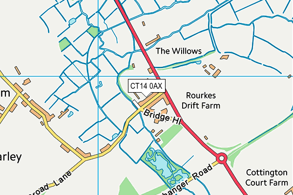 CT14 0AX map - OS VectorMap District (Ordnance Survey)