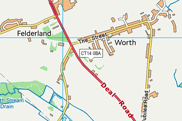 CT14 0BA map - OS VectorMap District (Ordnance Survey)