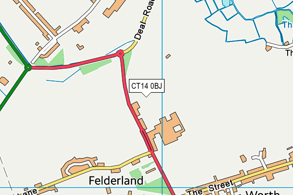 CT14 0BJ map - OS VectorMap District (Ordnance Survey)