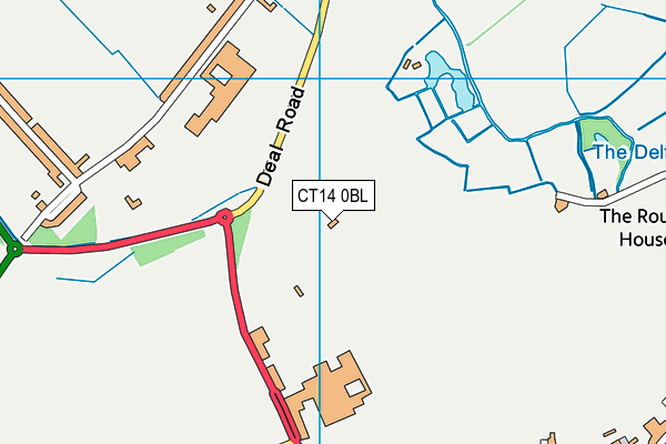 CT14 0BL map - OS VectorMap District (Ordnance Survey)