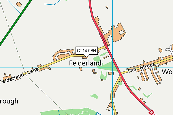 CT14 0BN map - OS VectorMap District (Ordnance Survey)