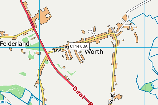 CT14 0DA map - OS VectorMap District (Ordnance Survey)