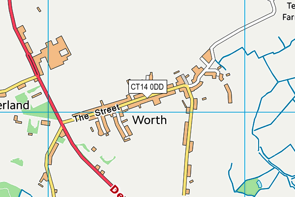 CT14 0DD map - OS VectorMap District (Ordnance Survey)