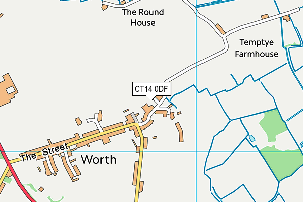 Worth Primary School map (CT14 0DF) - OS VectorMap District (Ordnance Survey)