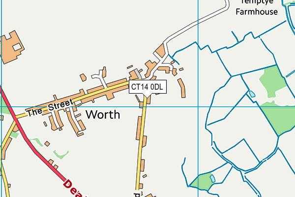 CT14 0DL map - OS VectorMap District (Ordnance Survey)