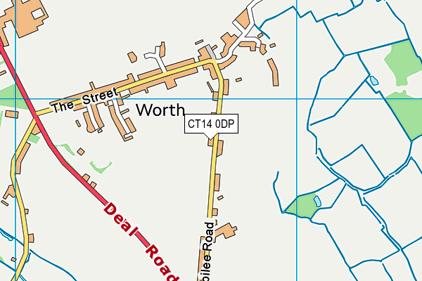 CT14 0DP map - OS VectorMap District (Ordnance Survey)