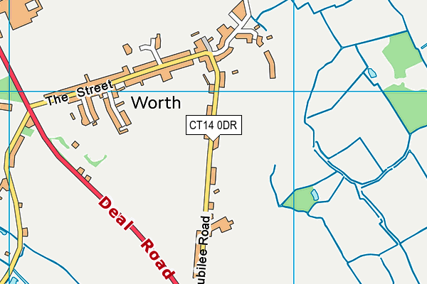 CT14 0DR map - OS VectorMap District (Ordnance Survey)