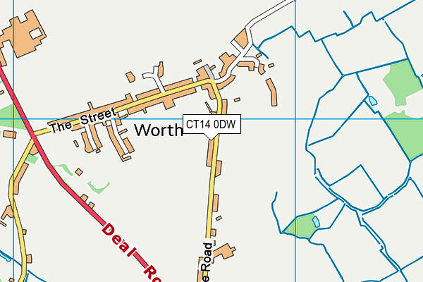 CT14 0DW map - OS VectorMap District (Ordnance Survey)