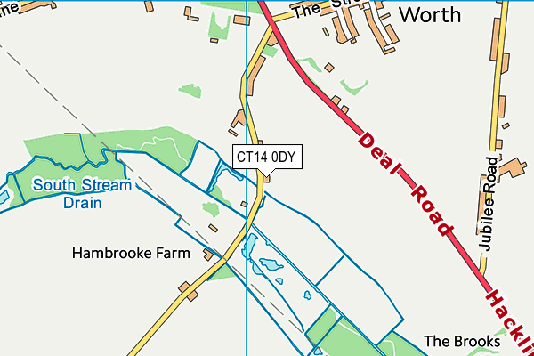 CT14 0DY map - OS VectorMap District (Ordnance Survey)