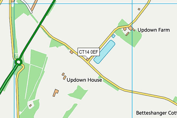 CT14 0EF map - OS VectorMap District (Ordnance Survey)