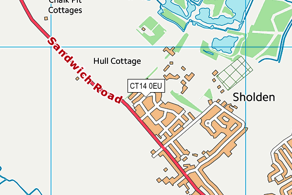 CT14 0EU map - OS VectorMap District (Ordnance Survey)