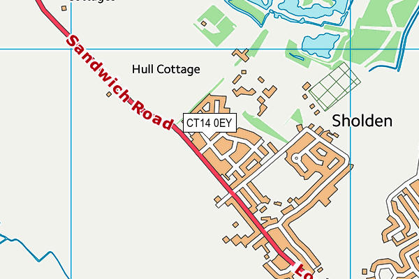 CT14 0EY map - OS VectorMap District (Ordnance Survey)