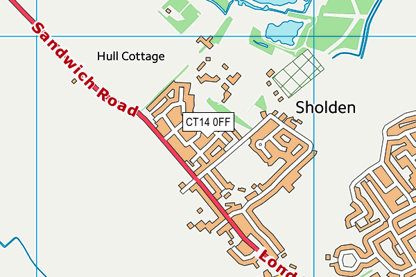 CT14 0FF map - OS VectorMap District (Ordnance Survey)