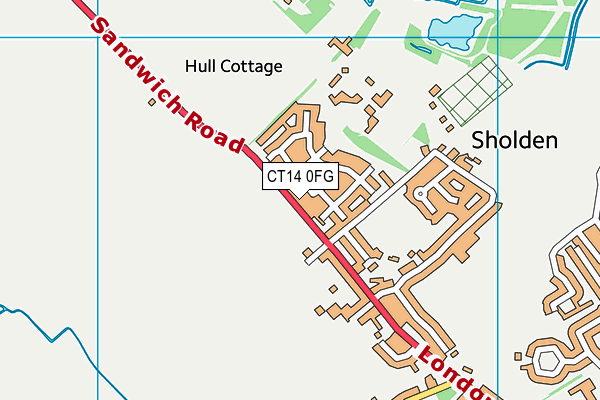 CT14 0FG map - OS VectorMap District (Ordnance Survey)