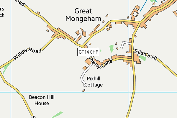 CT14 0HF map - OS VectorMap District (Ordnance Survey)