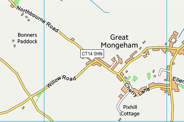 CT14 0HN map - OS VectorMap District (Ordnance Survey)