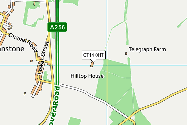 CT14 0HT map - OS VectorMap District (Ordnance Survey)
