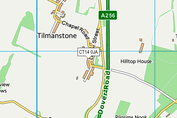 CT14 0JA map - OS VectorMap District (Ordnance Survey)