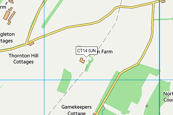 CT14 0JN map - OS VectorMap District (Ordnance Survey)