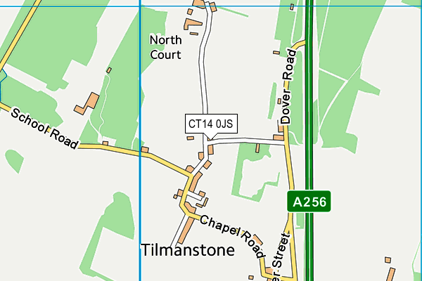 CT14 0JS map - OS VectorMap District (Ordnance Survey)