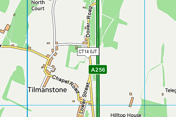 CT14 0JT map - OS VectorMap District (Ordnance Survey)